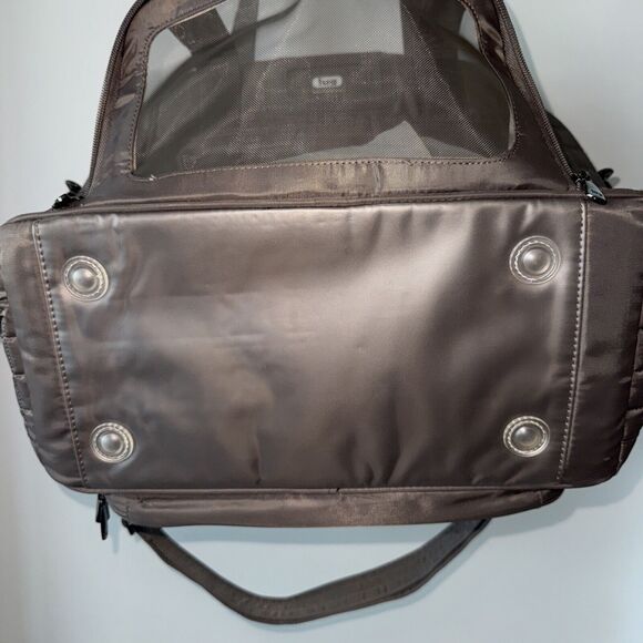 LARGE Lug Puddle Jumper LE Tote Bag Handbag Travel Crossbody Carryon Steel Grey - Picture 7 of 15